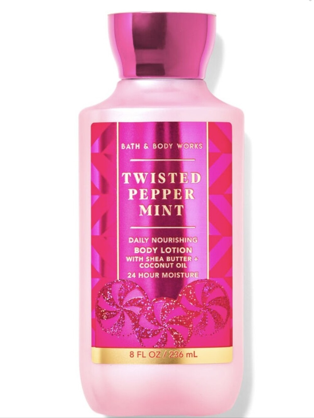New Sealed Bath & Body Works Twisted Peppermint Daily Nourishing Body Lotion